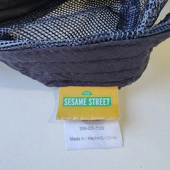 SESAME STREET Big B. Bird Hat Foam Adjustable Blue Black Mesh Audult OS - Picture 8 of 13